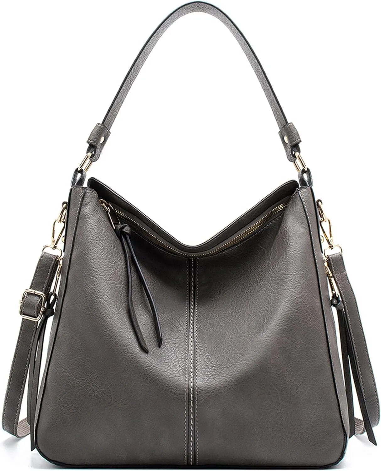 Women's Handbag Shoulder Bag Vintage-Inspired PU Vegan Leather Stylish Crossbody Bucket Purse Satchel