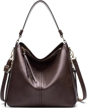 Women's Handbag Shoulder Bag Vintage-Inspired PU Vegan Leather Stylish Crossbody Bucket Purse Satchel