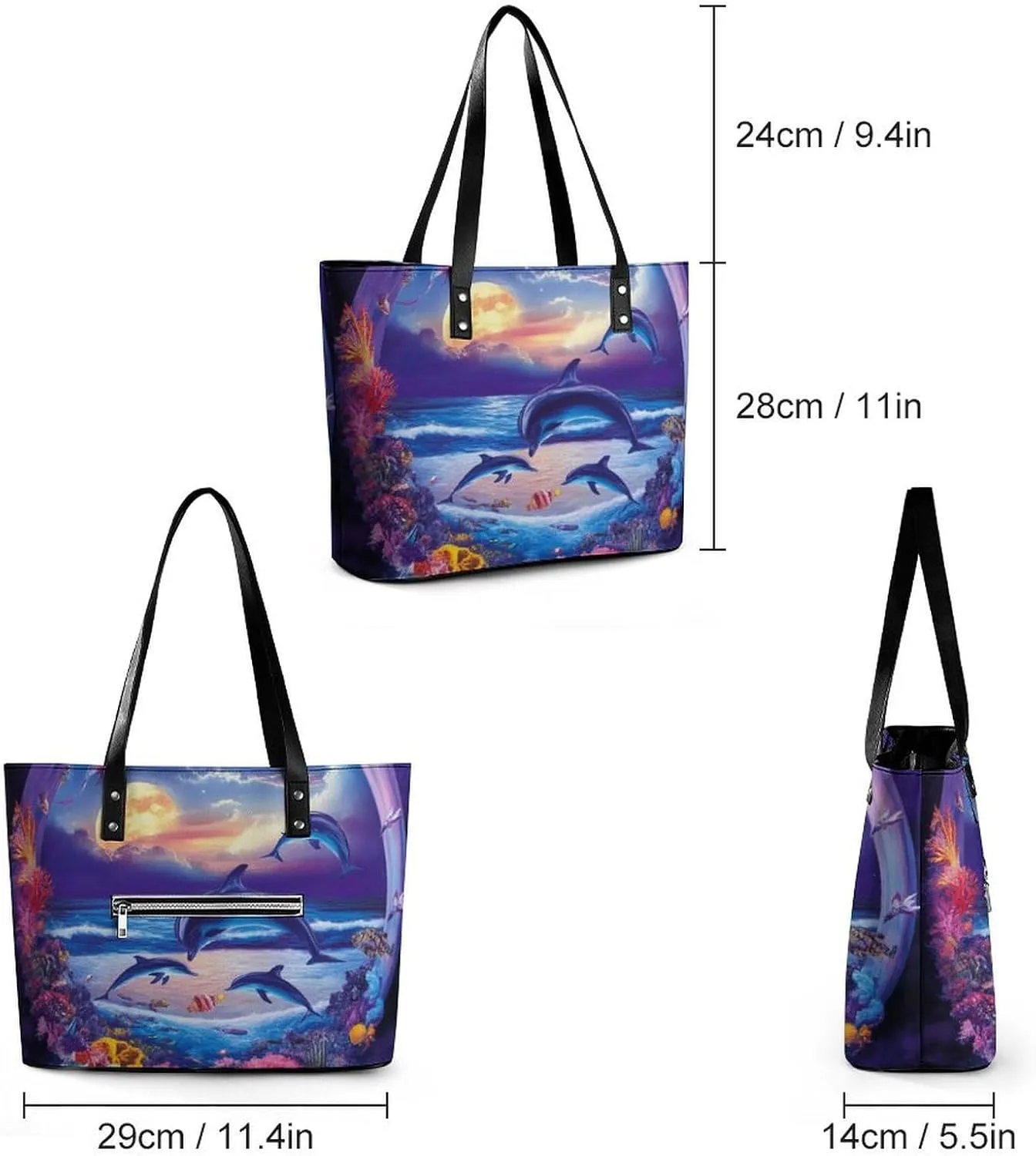 Womens Large Capacity Shoulder Tote Bag Casual Multifunction Handbags