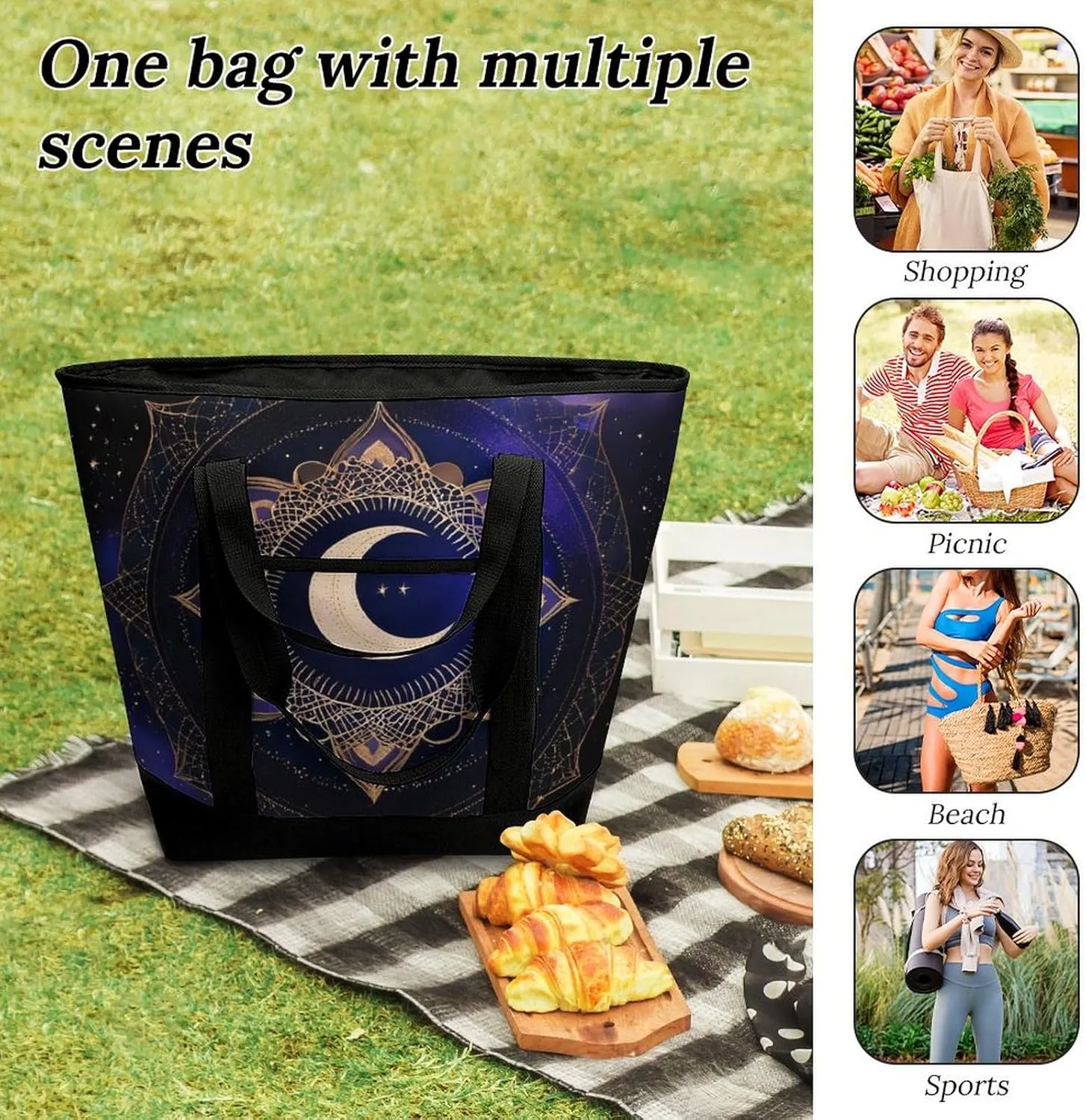 Women's Large-Capacity Thermal Tote Bag Stylish Work & Commute Handbag