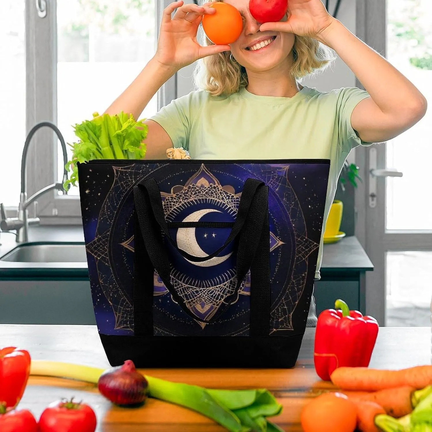 Women's Large-Capacity Thermal Tote Bag Stylish Work & Commute Handbag