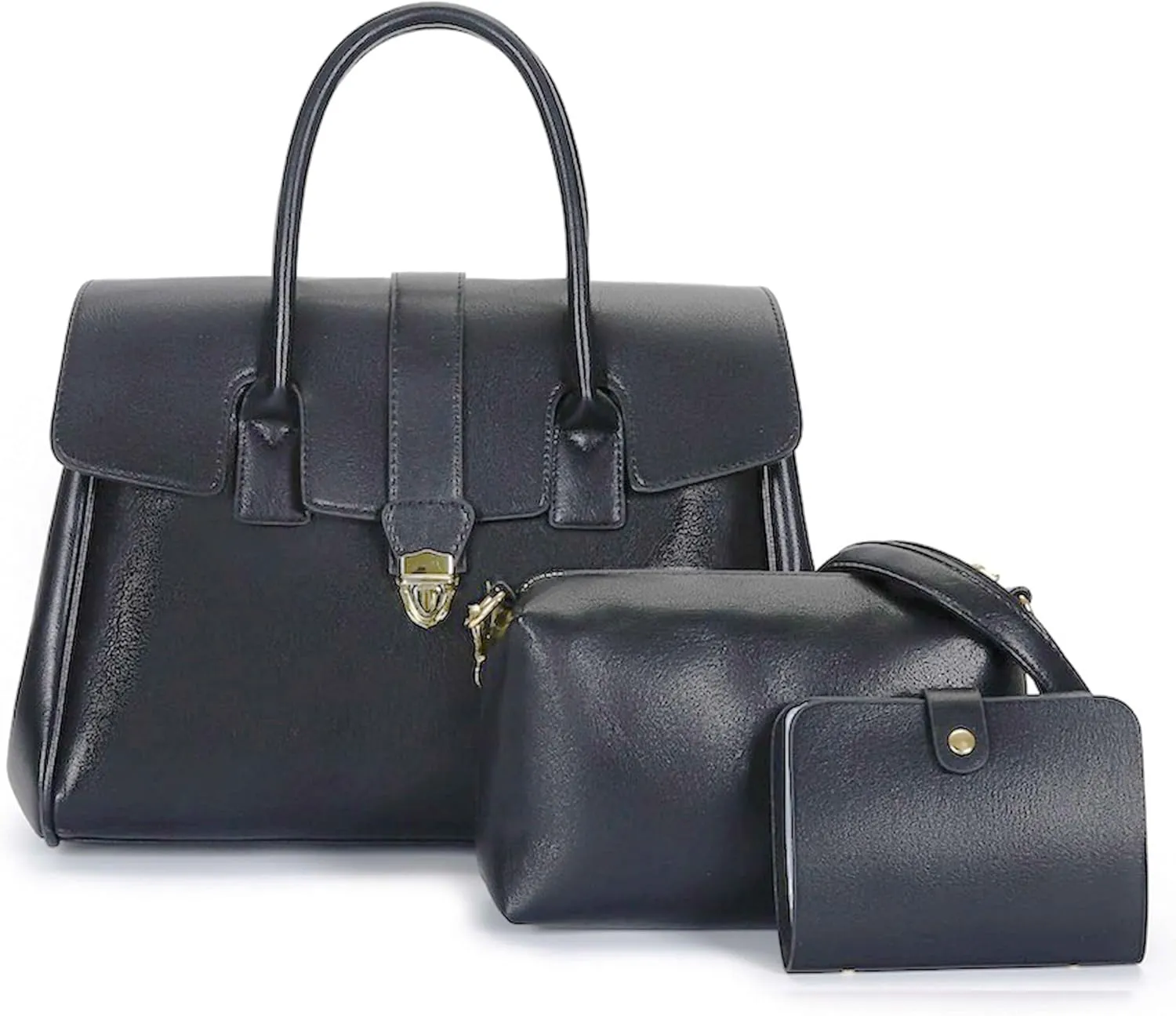 Women’s Leather Satchel Tote Bag, Large Top Handle Handbag, Trendy Work Bag, Doctor Bag Purse