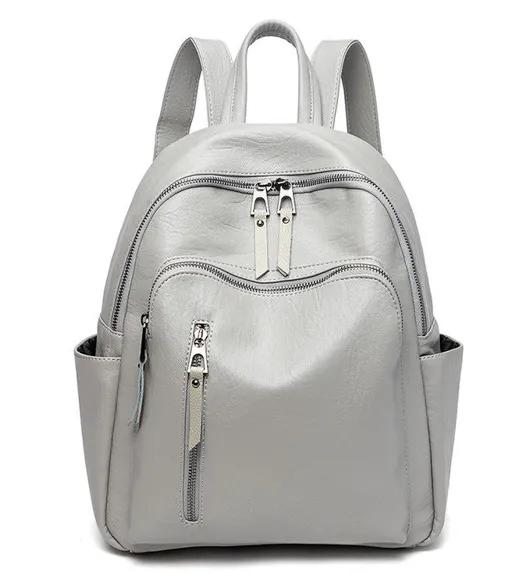 Womens Mid Size Vegan Leather Fashion Backpack
