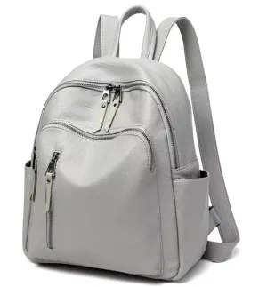 Womens Mid Size Vegan Leather Fashion Backpack