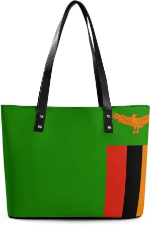 Women's Montserrat Lslands Flag Tote Bag Leather Shoulder Handbag Large Capacity Organizer