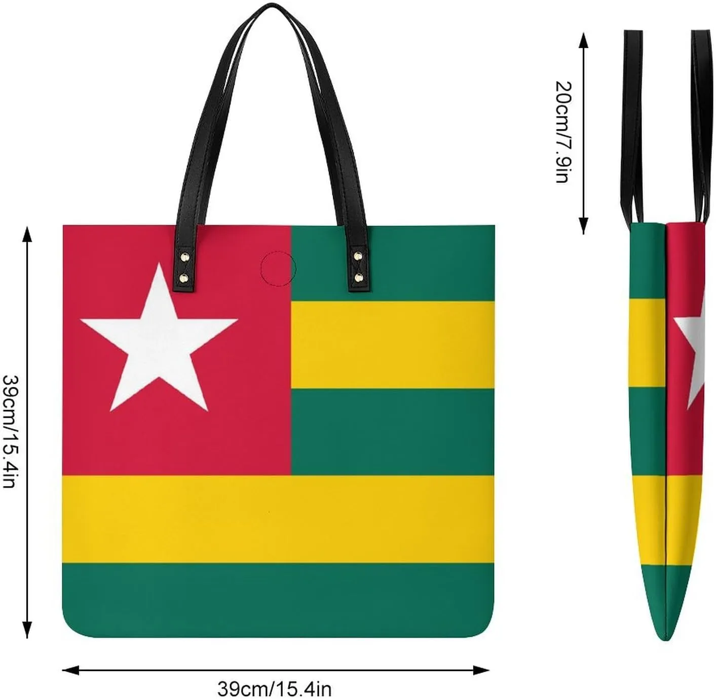 Women's Namibia Flag Leather Tote Handbag Large Capacity Shoulder Bag for Everyday Use