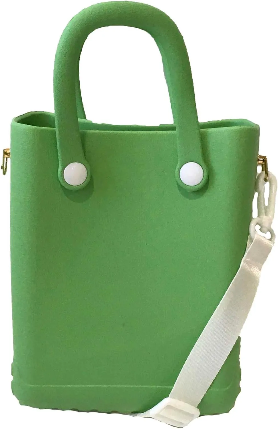 Women's Reva Silicone Mini Bucket Tote Crossbody Bag (Lime Green), FCCB012
