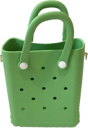 Women's Reva Silicone Mini Bucket Tote Crossbody Bag (Lime Green), FCCB012