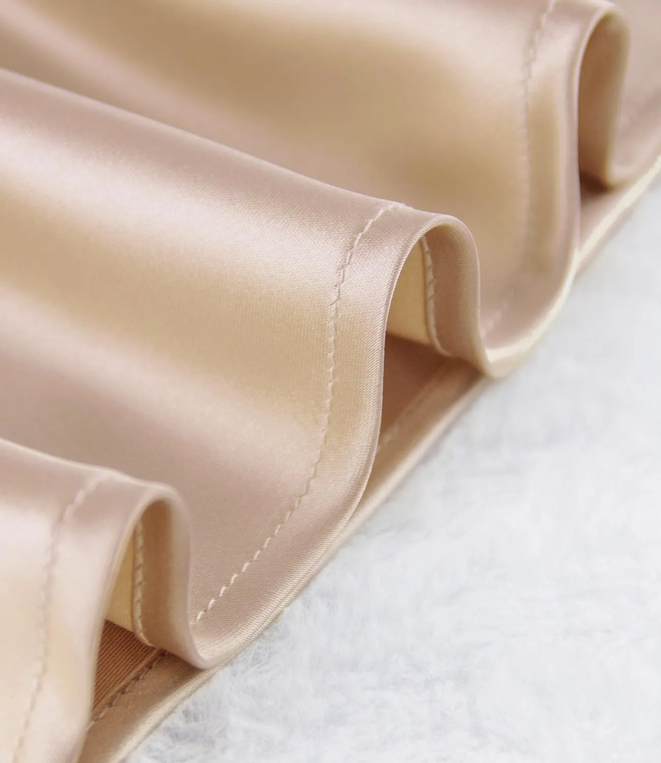 Women's Satin High Waist Hidden Elasticized Waistband Flared Casual A Line Midi Skirt
