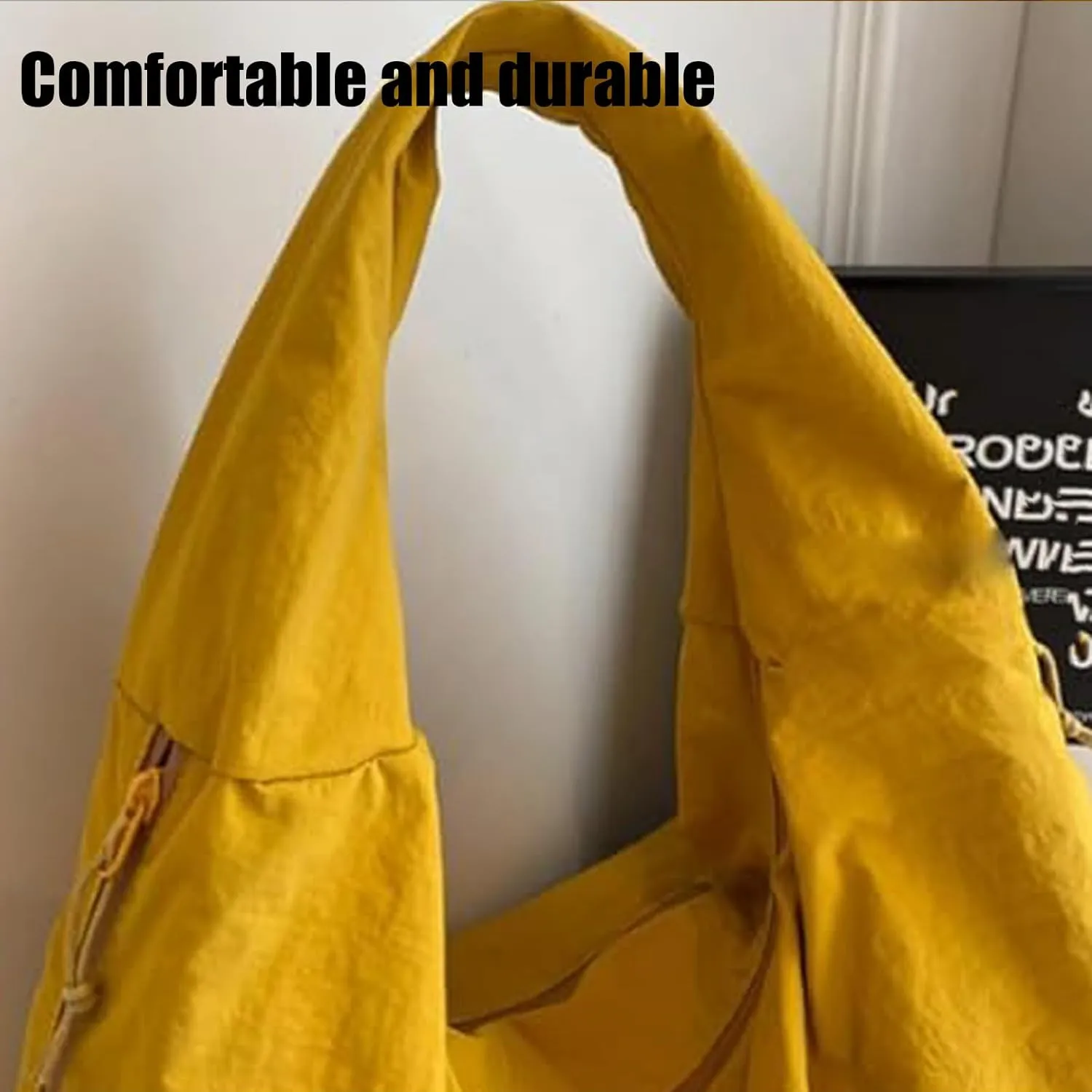 Women's Solid Color Textured Draped Tote Bag, New Large Capacity Minimalist Versatile Shoulder Bag