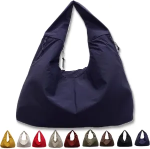Women's Solid Color Textured Draped Tote Bag, New Large Capacity Minimalist Versatile Shoulder Bag