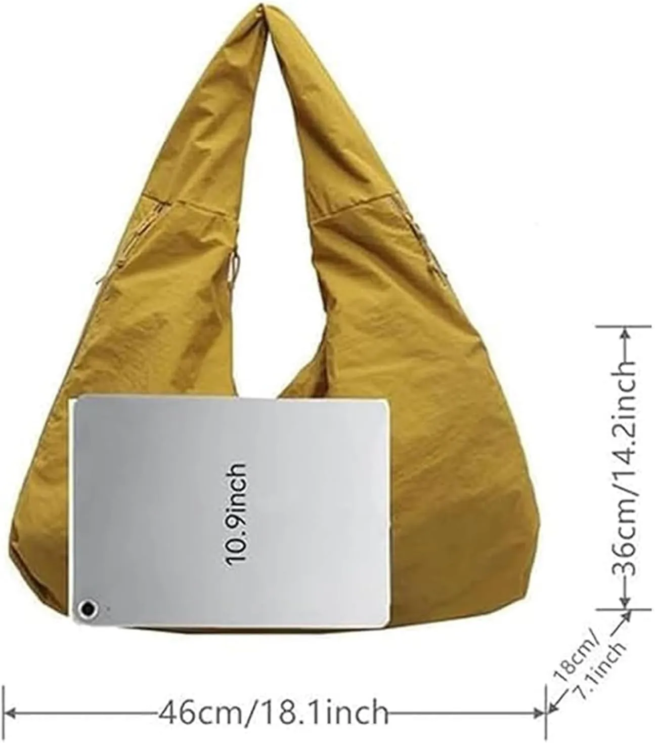 Women's Solid Color Textured Draped Tote Bag, New Large Capacity Minimalist Versatile Shoulder Bag
