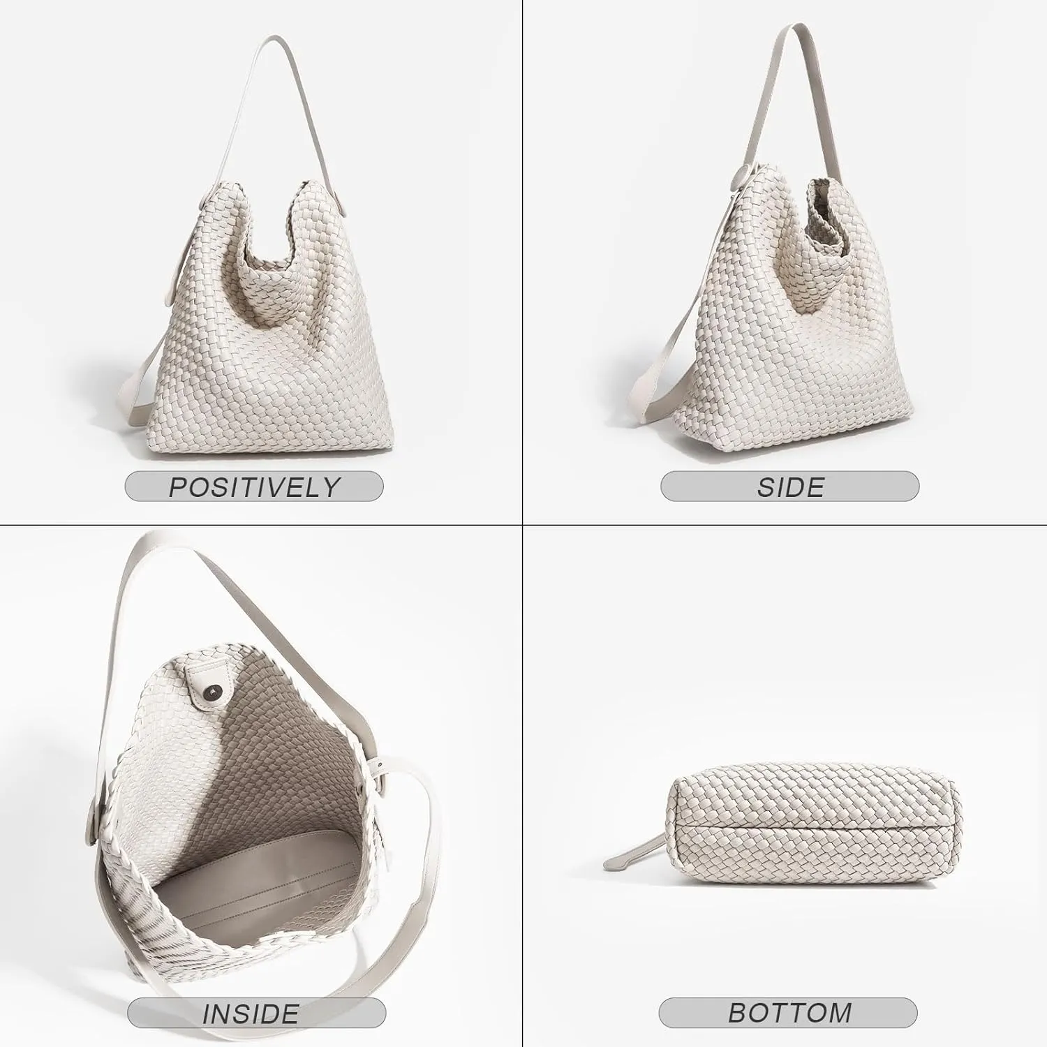 Woven Leather Tote Bag for Women Large Woven purses shoulder bag Fashion Shopping Travel Handbags