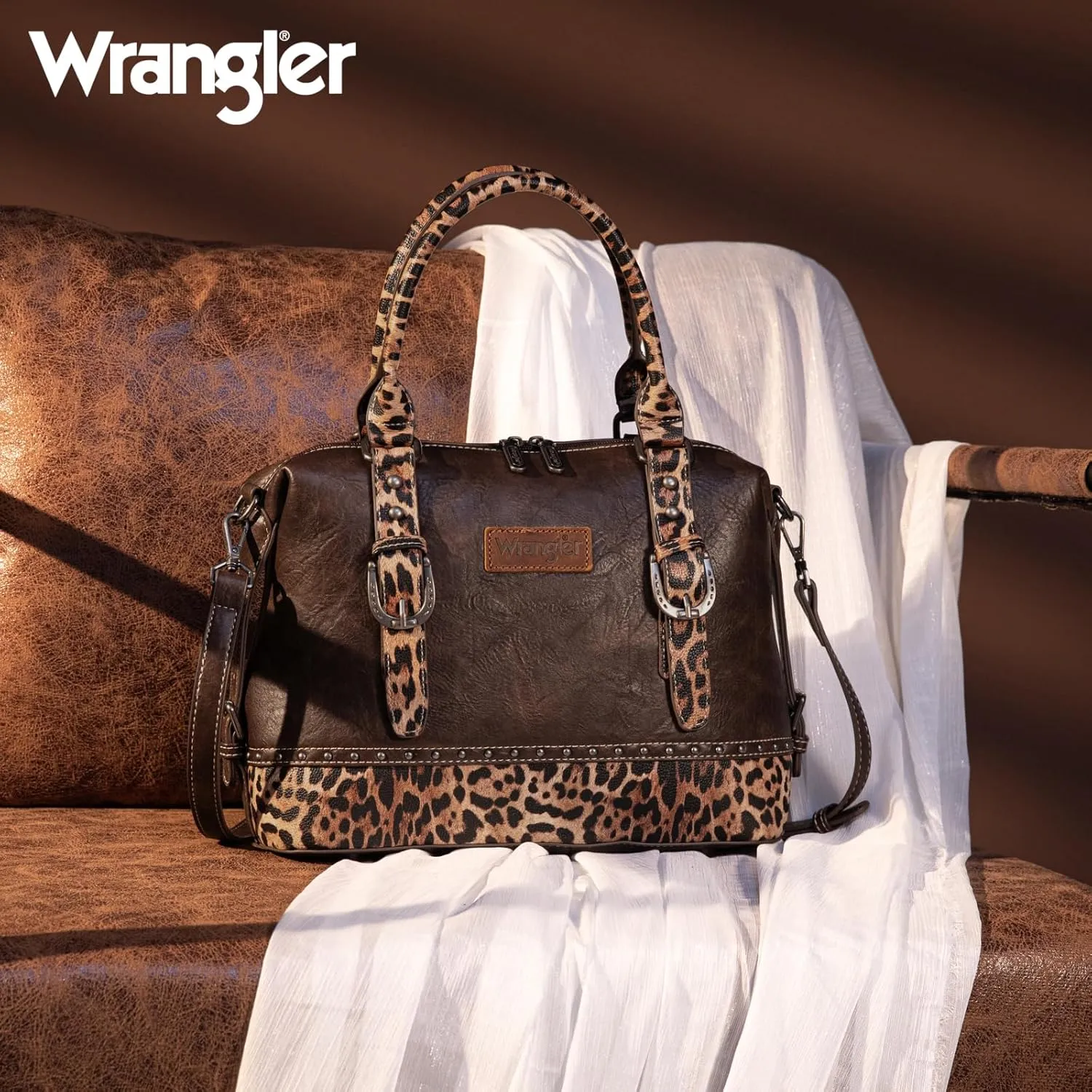 Wrangler 3Pcs Doctor Bag Sets for Women Top-handle Satchel Bag with Cell Phone Handbag and Coin Purse
