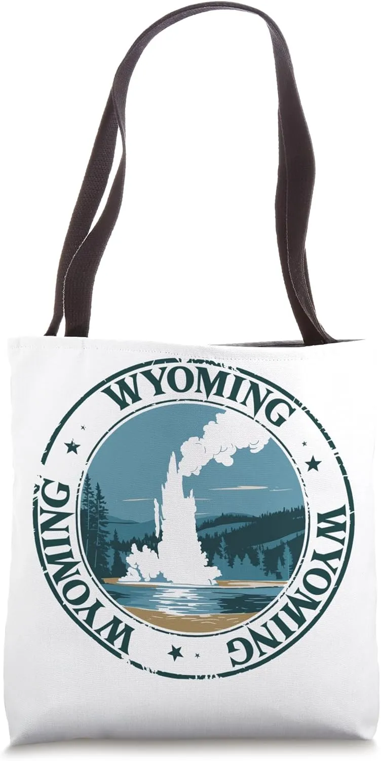 Wyoming Postage Stamp Tote Bag