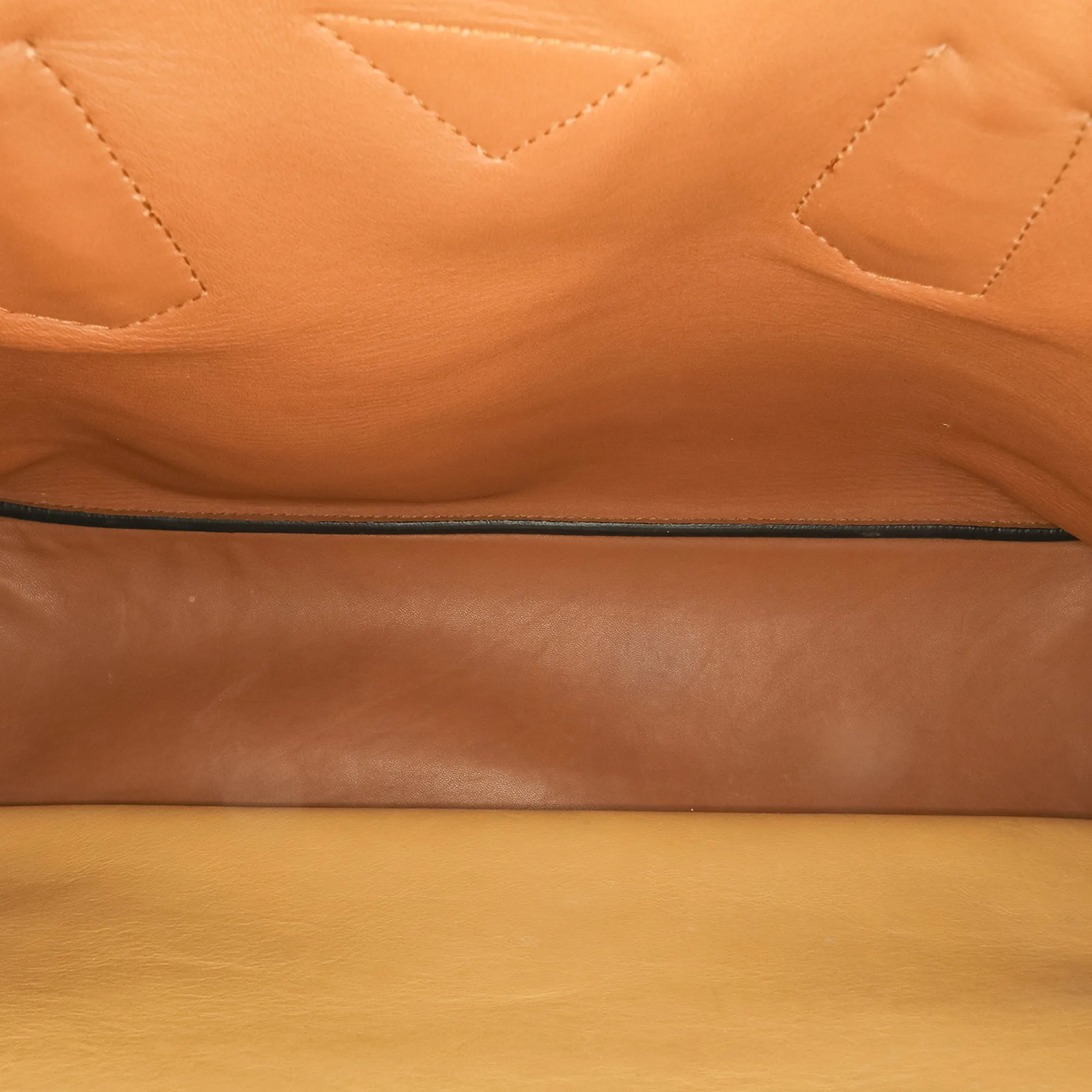 Yellow Prada Large City Calf Double Satchel