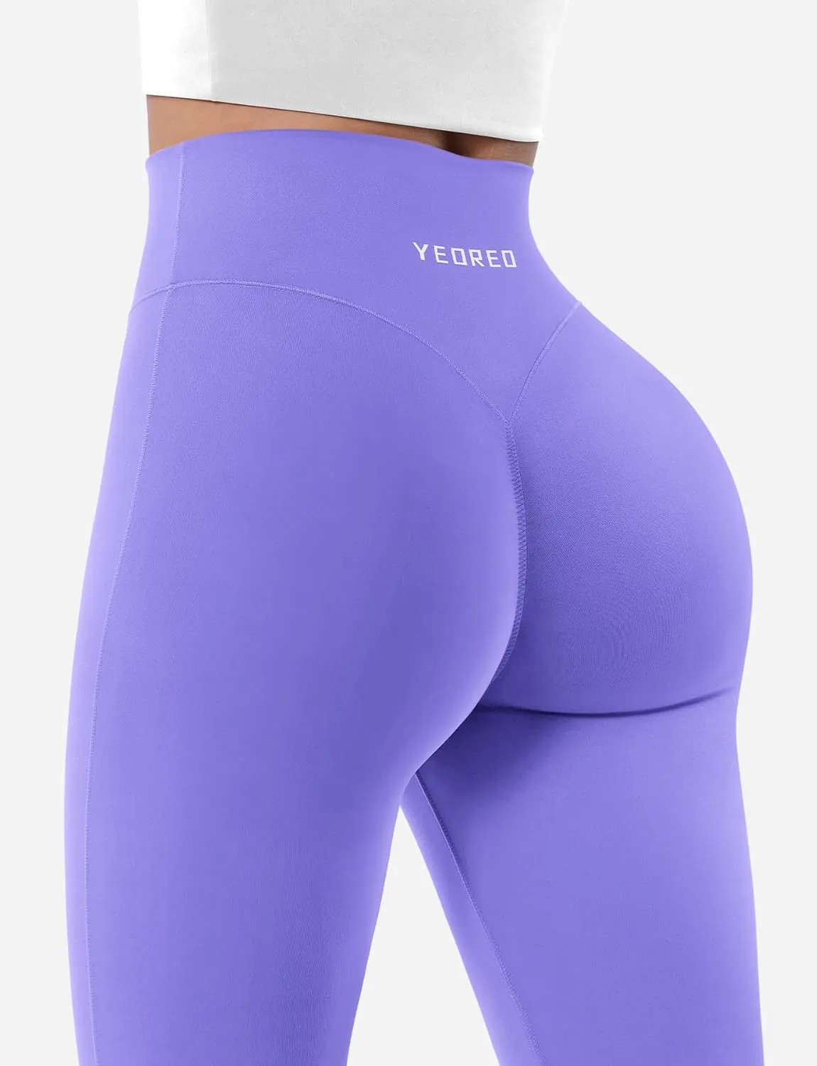 YEOREO Mini Flared Leggings for Women 30" Bessli High Waist No Front Seam Flare Yoga Pants Hidden Scrunch Workout Leggings