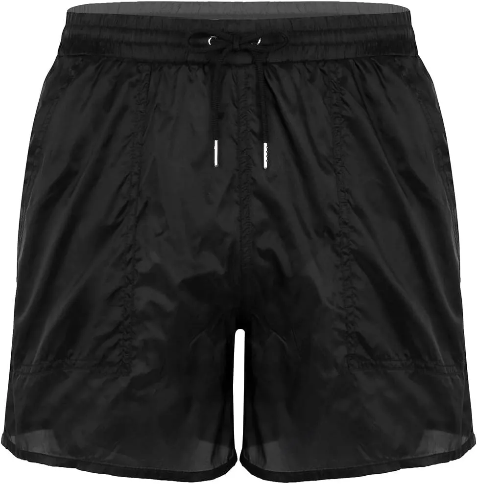 YiZYiF Men's See Through Beach Shorts Underwear Swim Trunks Watershort Lounge Pants