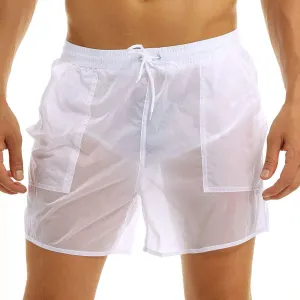 YiZYiF Men's See Through Beach Shorts Underwear Swim Trunks Watershort Lounge Pants