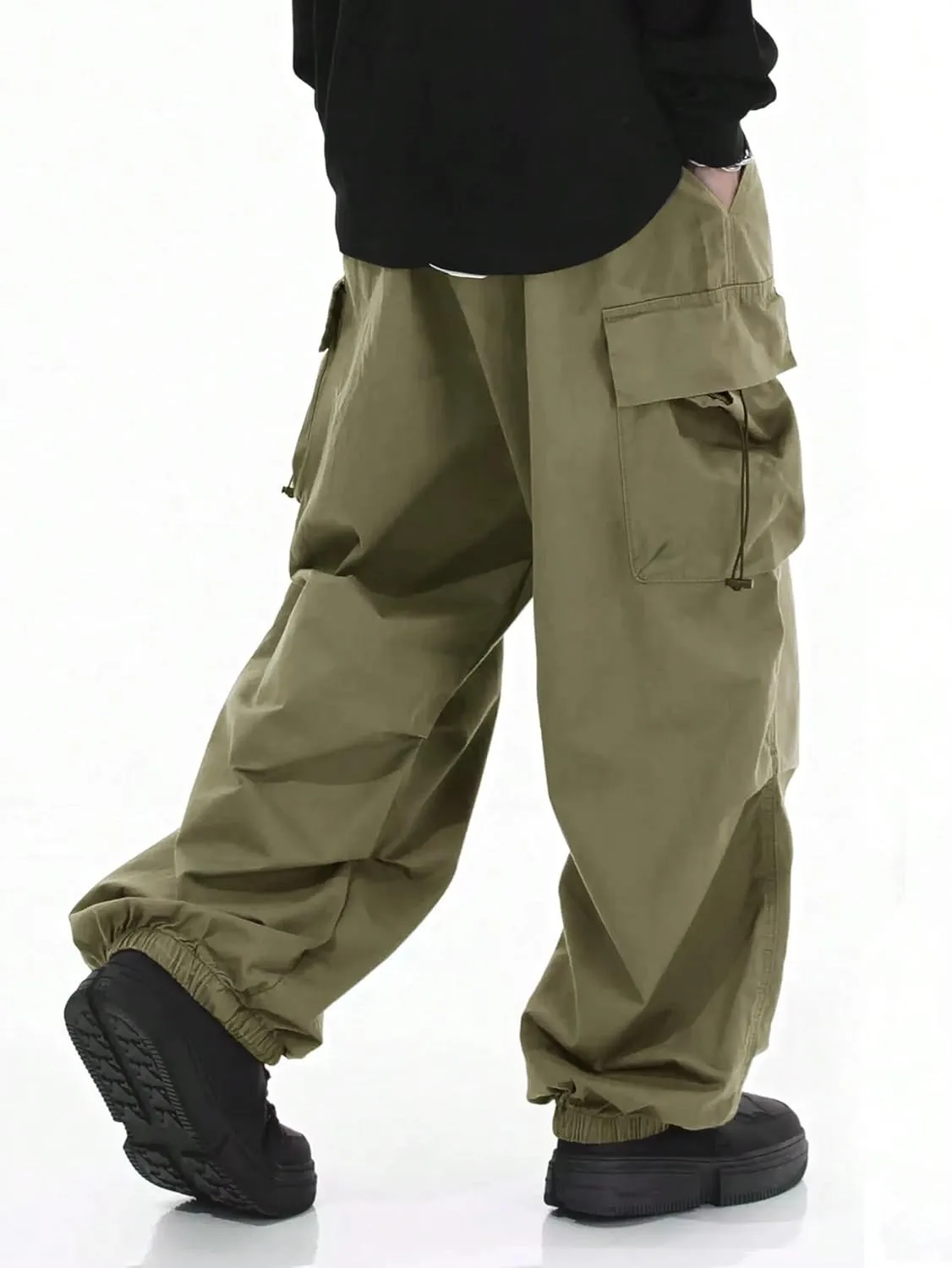 ZAFUL Men's Harem Pants Casual Cargo Pants Lightweight Quick Dry Travel Pants for Beach Yoga Hiking Festivals Streetwear