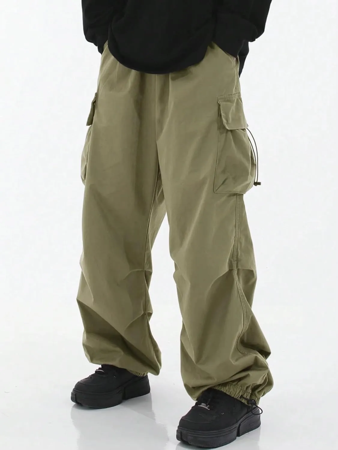 ZAFUL Men's Harem Pants Casual Cargo Pants Lightweight Quick Dry Travel Pants for Beach Yoga Hiking Festivals Streetwear