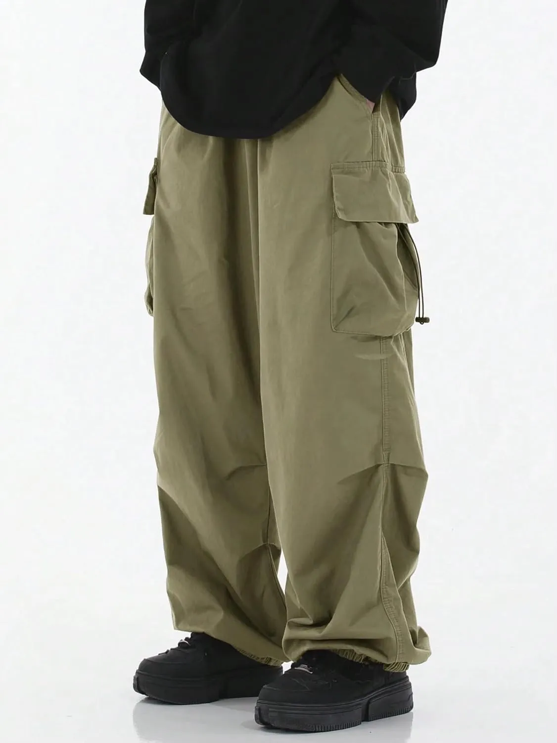 ZAFUL Men's Harem Pants Casual Cargo Pants Lightweight Quick Dry Travel Pants for Beach Yoga Hiking Festivals Streetwear