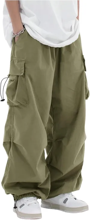 ZAFUL Men's Harem Pants Casual Cargo Pants Lightweight Quick Dry Travel Pants for Beach Yoga Hiking Festivals Streetwear