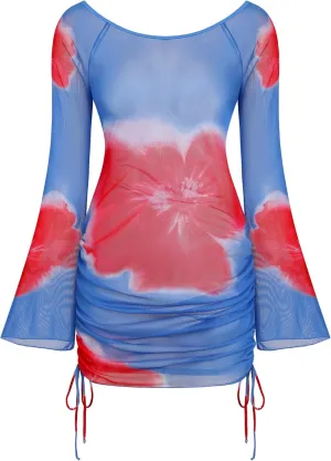 ZAFUL Womens Swimsuit Cover Up Dress Off Shoulder Hollow Coverup Bathing Suit Mesh Swim Beach Dress