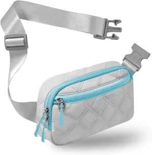 ZINZ Fanny Packs Waist Belt Bags for Travel and Daily Use, Crossbody Bum Hip Bag for Women and Men,Gray Blue