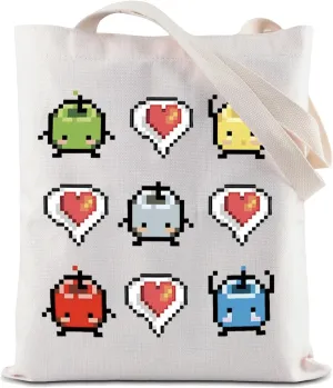 ZJXHPO Farm Game Inspired Tote Bag Video Game Reusable Grocery Shopping Bag Junimo Shoulder Bag