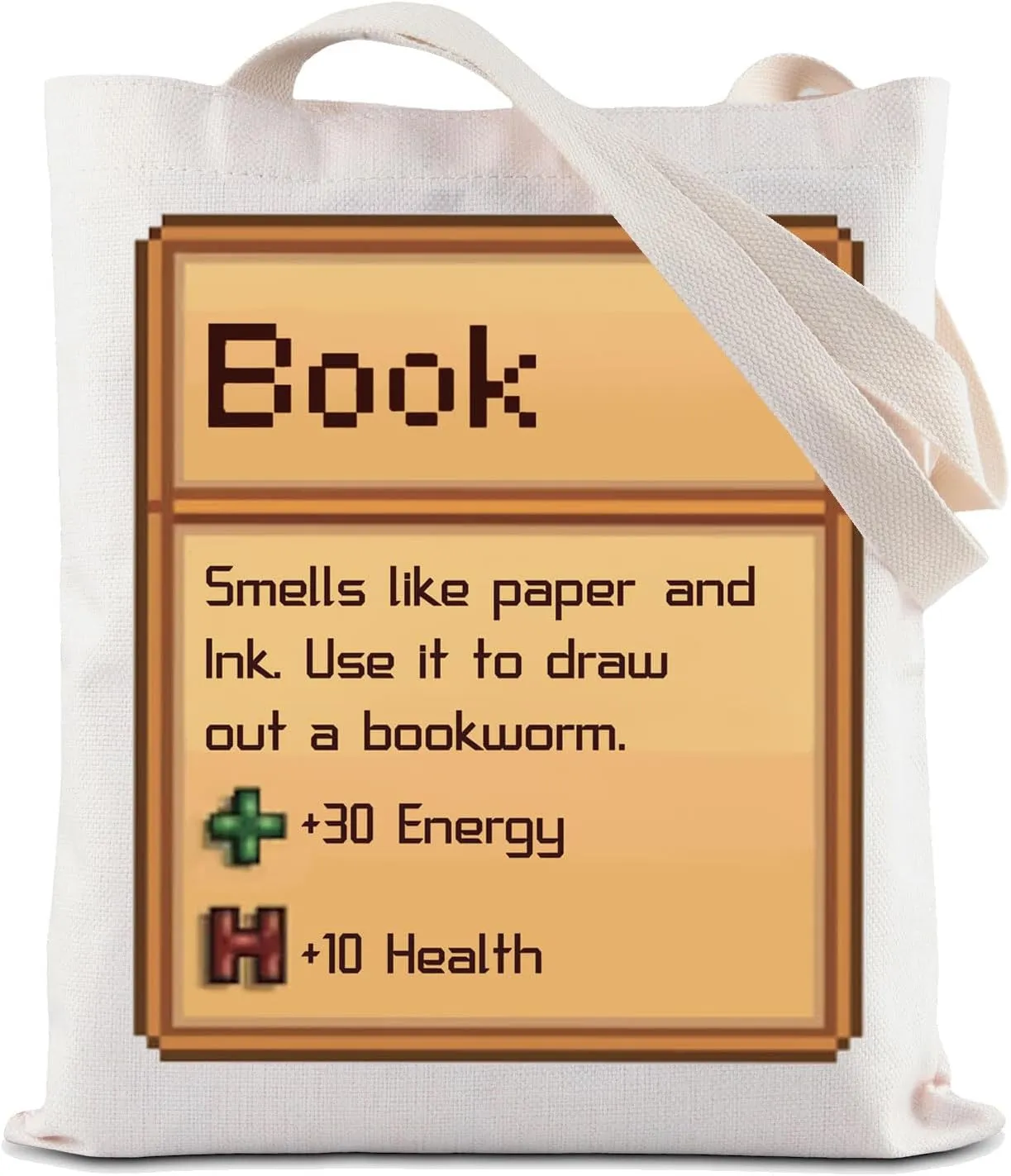 ZJXHPO Game Lover Tote Bag Video Game Inspired Reusable Grocery Shopping Bag Gamer Shoulder Bag
