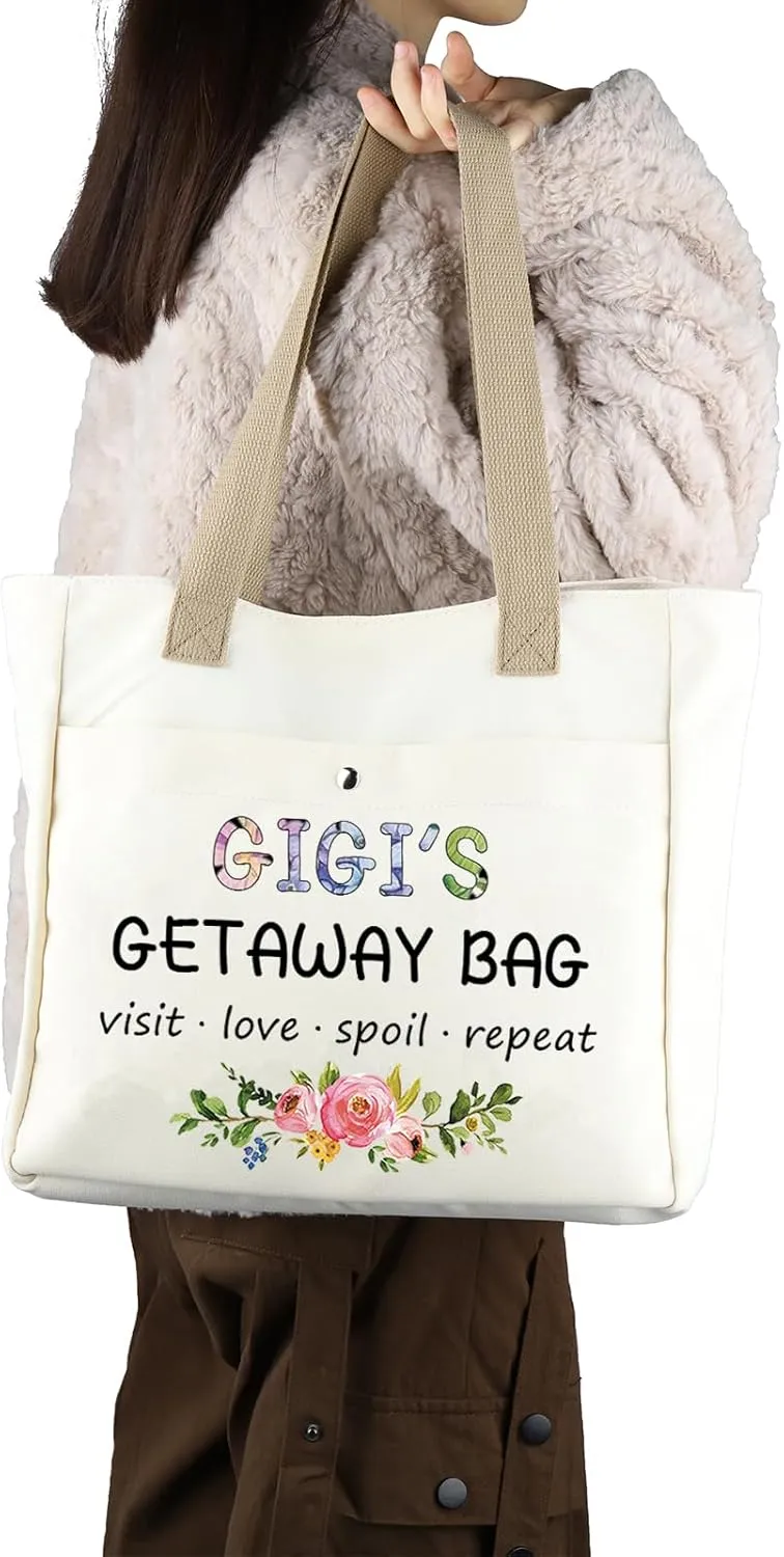 ZJXHPO Mothers Day Gift For Nana Grammy Mimi Gigi Mamaw Nonnie Yaya Gaga Mema Grandma Tote Bag Grandmother Appreciation Gift
