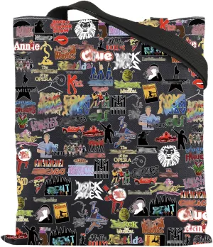 ZJXHPO Musical Tote Bag Theater Reusable Grocery Tote Bag Musical Lover Gift Shoulder Bag